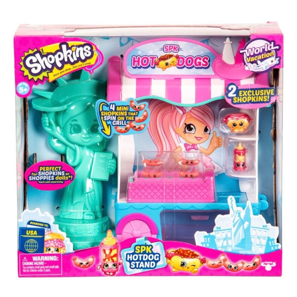 Shopkins SPK Hot Dog Stand Playset - Pink & Teal
